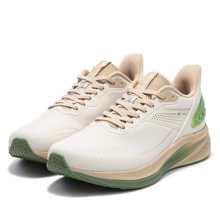 361° Slip Resistant Abrasion Resistant Low top Running Shoes Men’s Beige Green