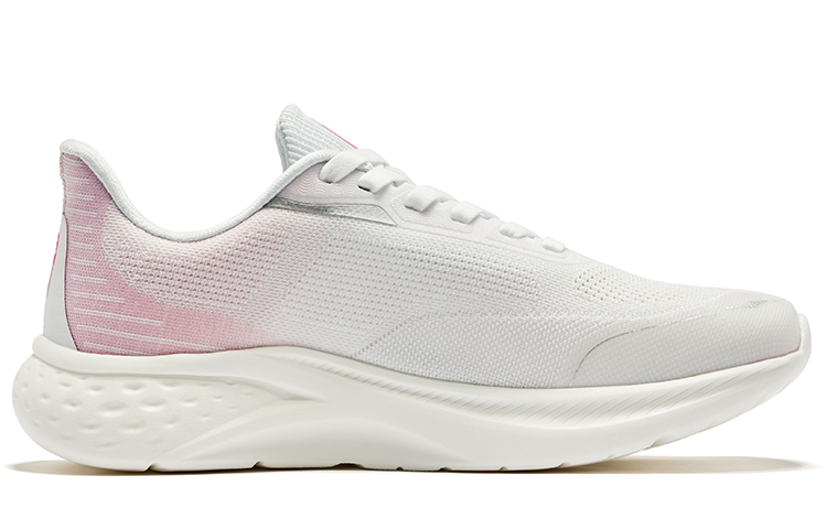 Erke Cushioning, Wear Resistant Low top Running Shoes Women’s Erke White Pink Diamond