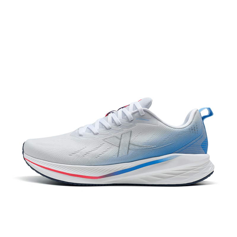 XTEP 5.0LITE Fabric Low top Long Distance Running Sprint Running Shoes Men’s White Blue