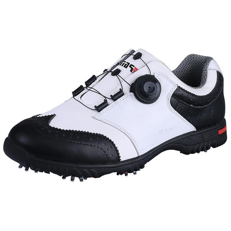 PGM Leather Slip Resistant Abrasion Resistant Low top Golf Shoes Men’s White Black