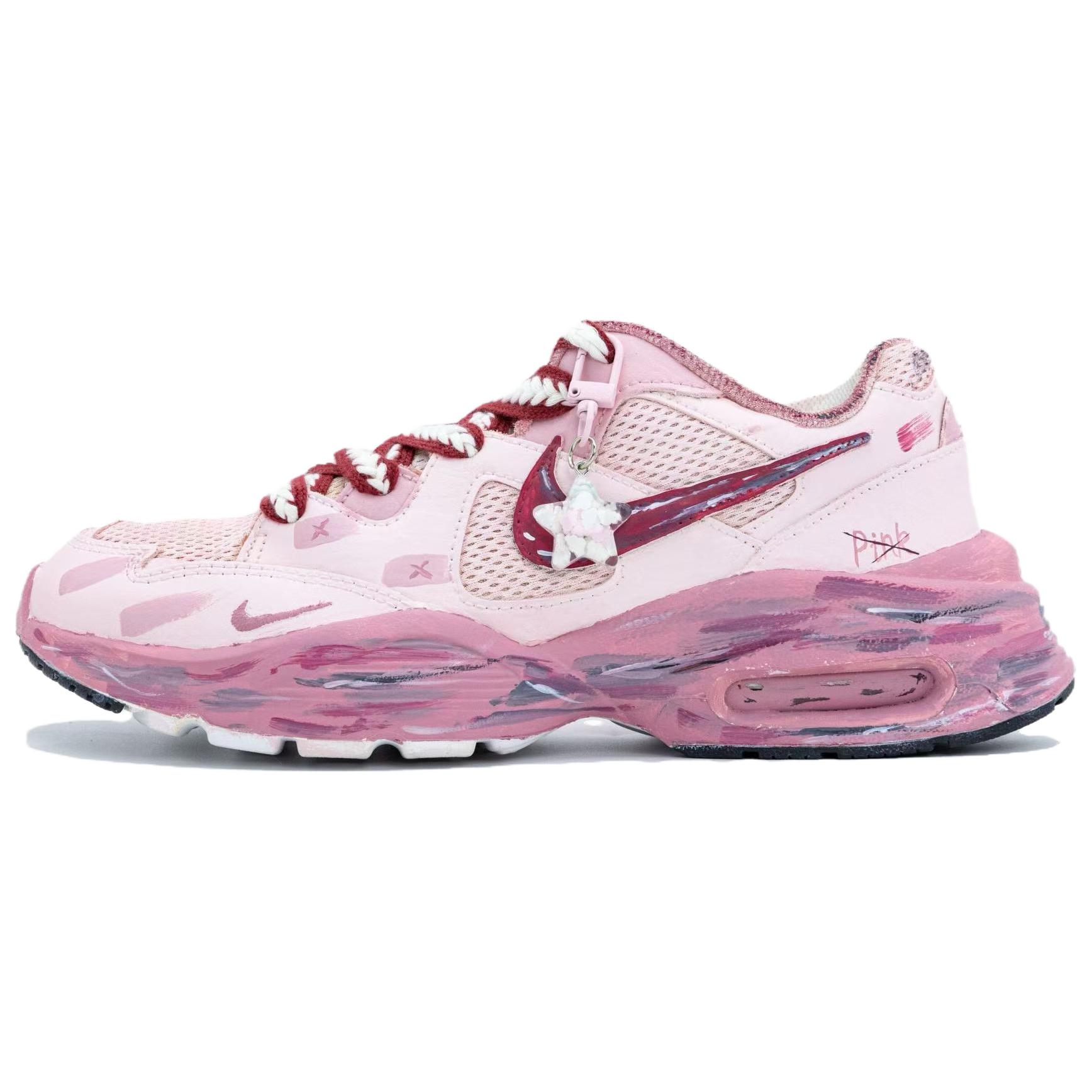 Nike Air Max Fusion Slip Resistant Abrasion Resistant Low top Casual Running Shoes Women’s Pink