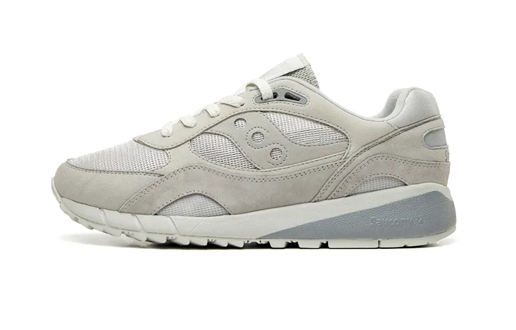 Saucony Shadow 6000 Slip Resistant Abrasion Resistant Low top Casual Running Shoes Unisex Light Gray