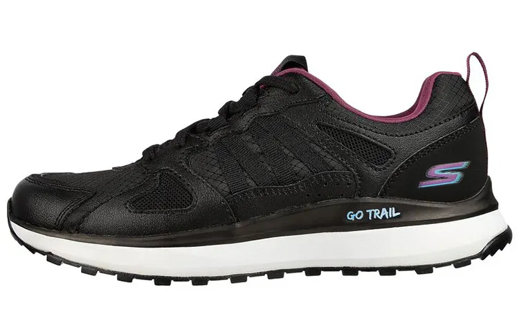 Skechers GO RUN Running Shoes Women's Low Top Black/Purple