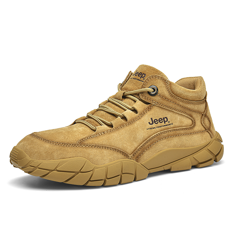 Jeep Mid top Outdoor Shoes Unisex Camel