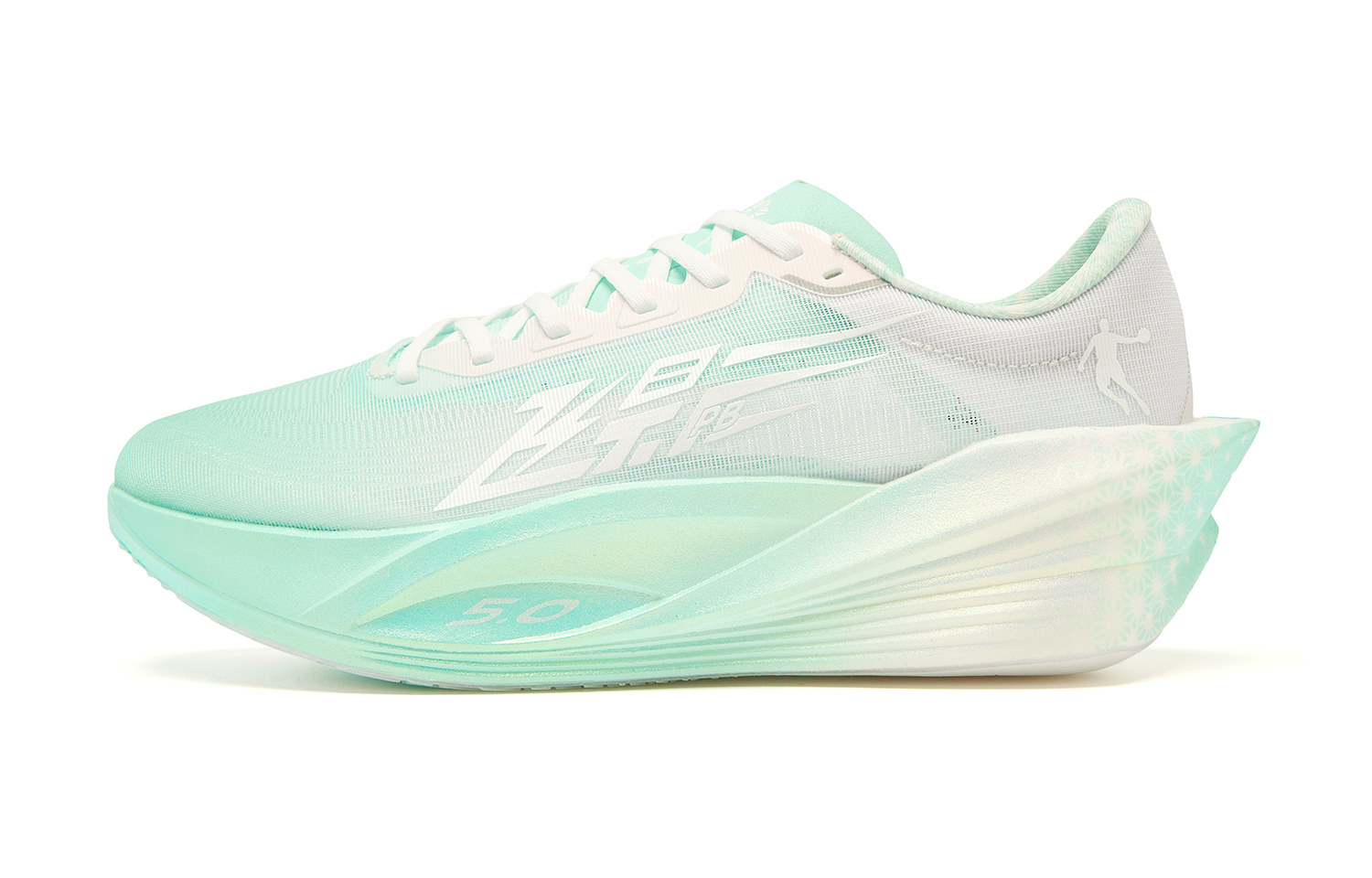 QIAODAN Flying Shadow PB5.0 Running Shoes Women’s Low Top Jordan White/Ice Lake Green