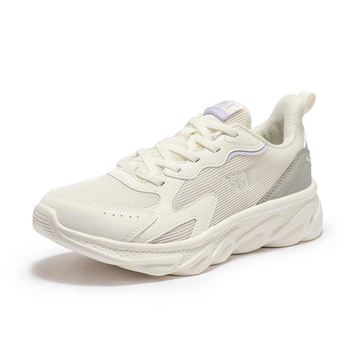 361° Wear resistant And Lightweight Low top Running Shoes Women’s White Purple