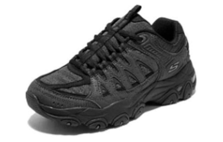 Skechers Fabric Cushioning Breathable Lightweight Low top Casual Running Shoes Men’s Black