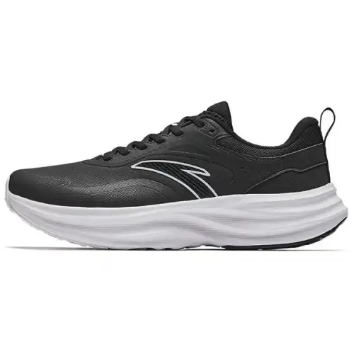 Anta Light Cloud Cushioning Lightweight Rebound Cushioning Lightweight Rebound Low top Running Shoes Men's Black White