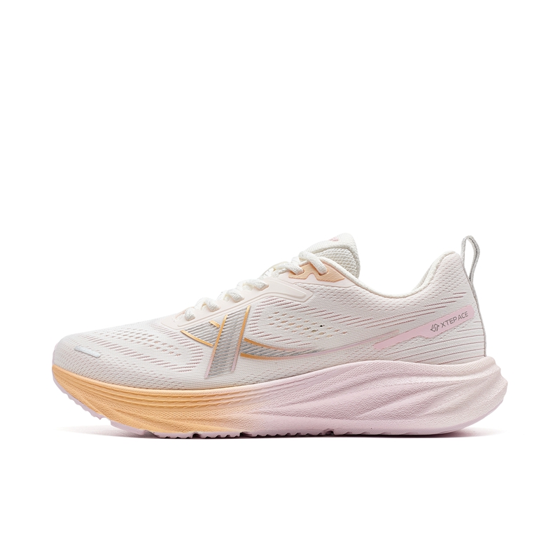 XTEP Thin Sole Cilantro Low top Training Running Shoes Women’s Sail White Evening Fragrance Orange