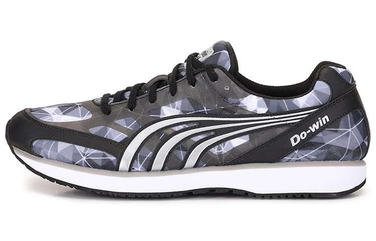 DO WIN Cushioning Slip Resistant Abrasion Resistant Breathable Low top Running Shoes Unisex Black