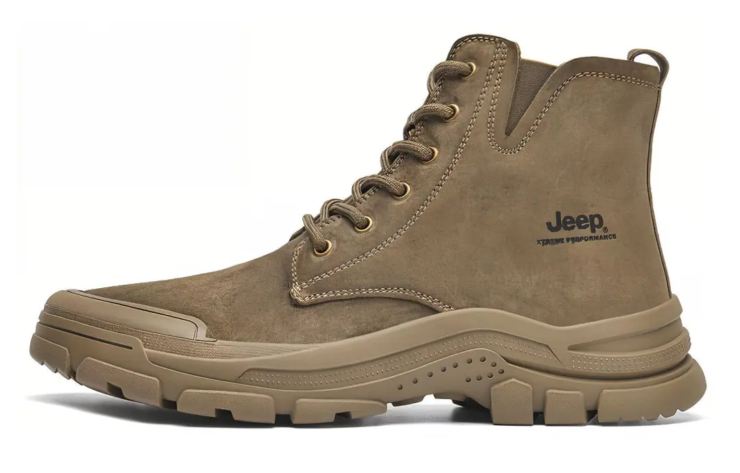 Jeep High top Combat Boots Unisex Khaki