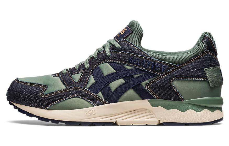 Мужские кроссовки ASICS Gel-Lyte 5 (зелено-черные)
