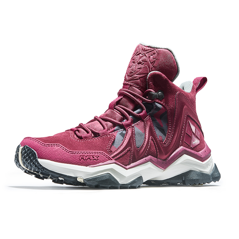 RAX Waterproof, Slip Resistant, Lightweight High top Outdoor Shoes Women’s Red