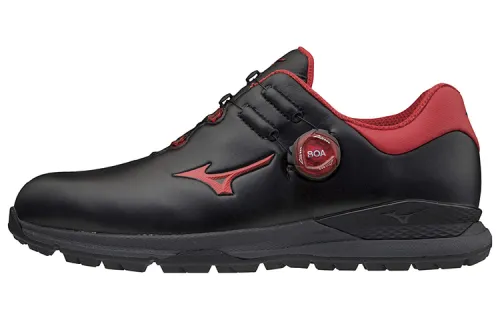 Mizuno Genem 010 Spikeless Bore Slip Resistant Abrasion Resistant Low top Golf Shoes Black Red