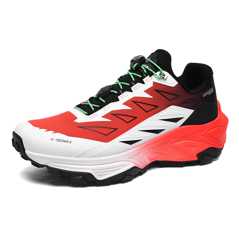 GLUNA Running Shoes Unisex Low Top White/Red