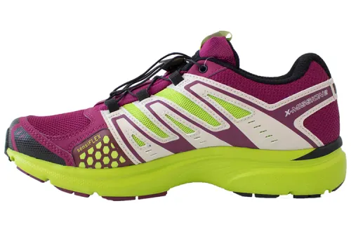 SALOMON X Mission 2 Leather Slip Resistant Abrasion Resistant Low top Outdoor Shoes Women's Purple Green White