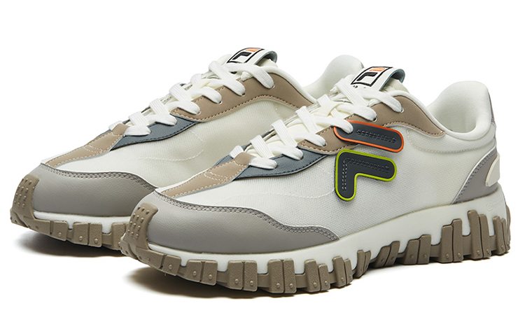 Мужские кроссовки Fila FUSION HERITAGE RUNNING (бежево-серый) — Бежевыйбелый / серый — фото 3