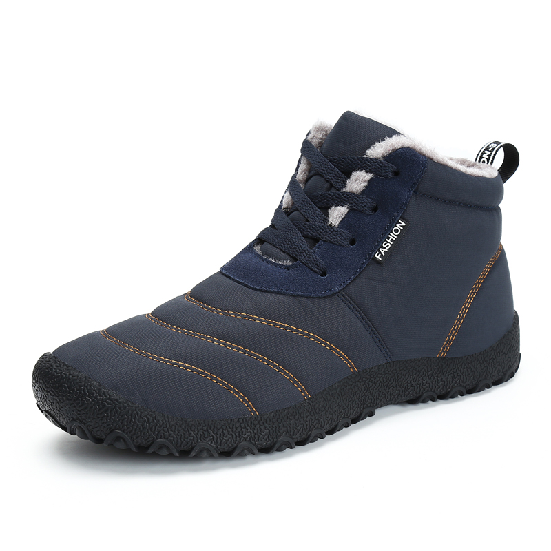 Leyang Fleece Lined Versatile Mid top Outdoor Shoes Unisex Dark Blue