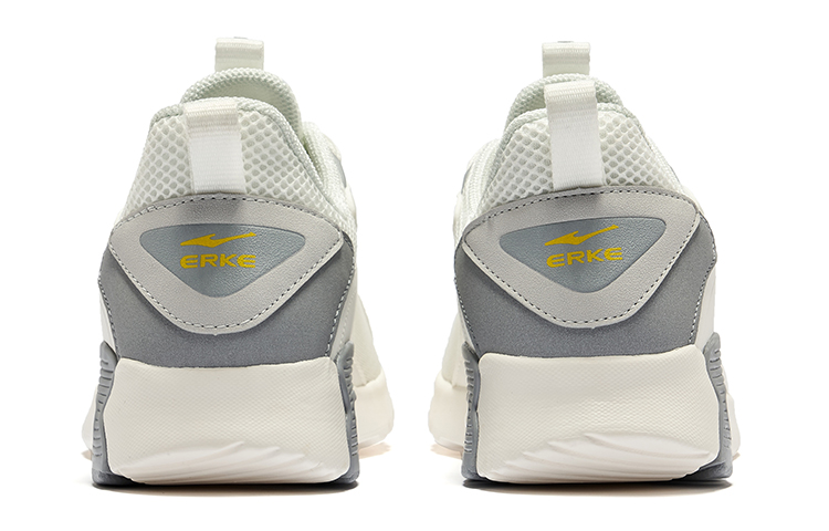 Erke Cushioning, Wear Resistant Low top Running Shoes Men’s White Gray