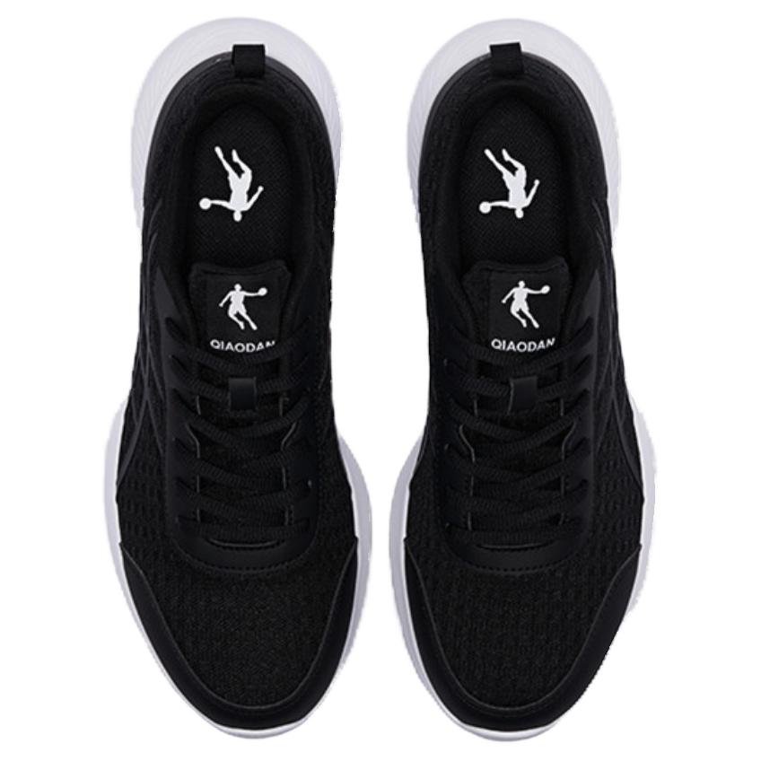 QIAODAN Cushioning Abrasion Resistant Cushioning, Wear Resistant Low top Casual Running Shoes Men’s Black White
