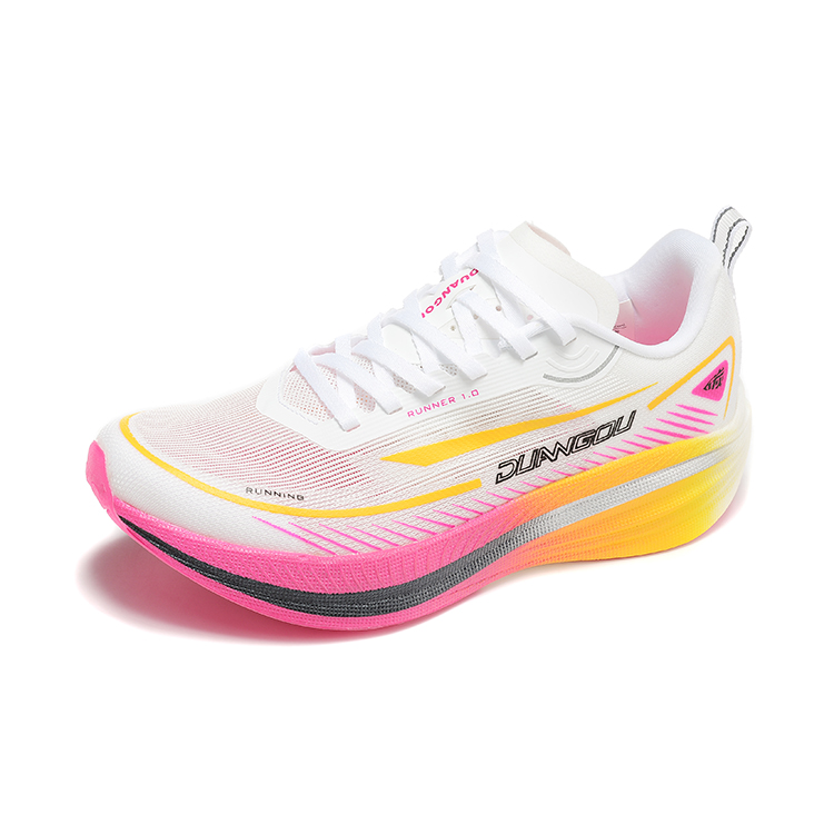 DUANGOU Running Shoes Unisex Low Top Yellow Pink/Peach Red/Mismatched Color