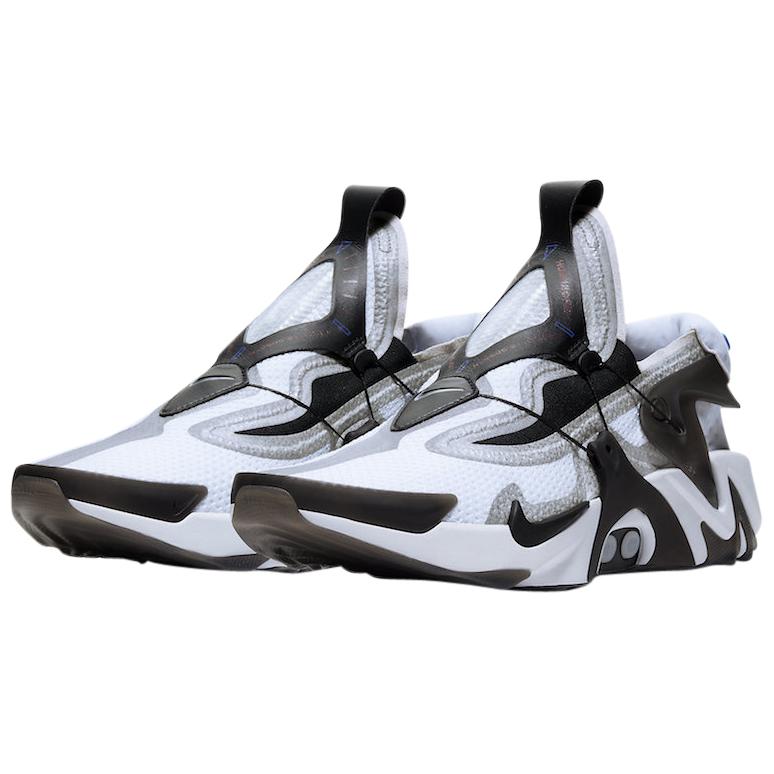 Мужские кроссовки Nike Adapt Huarache (черно-белые) — фото 3