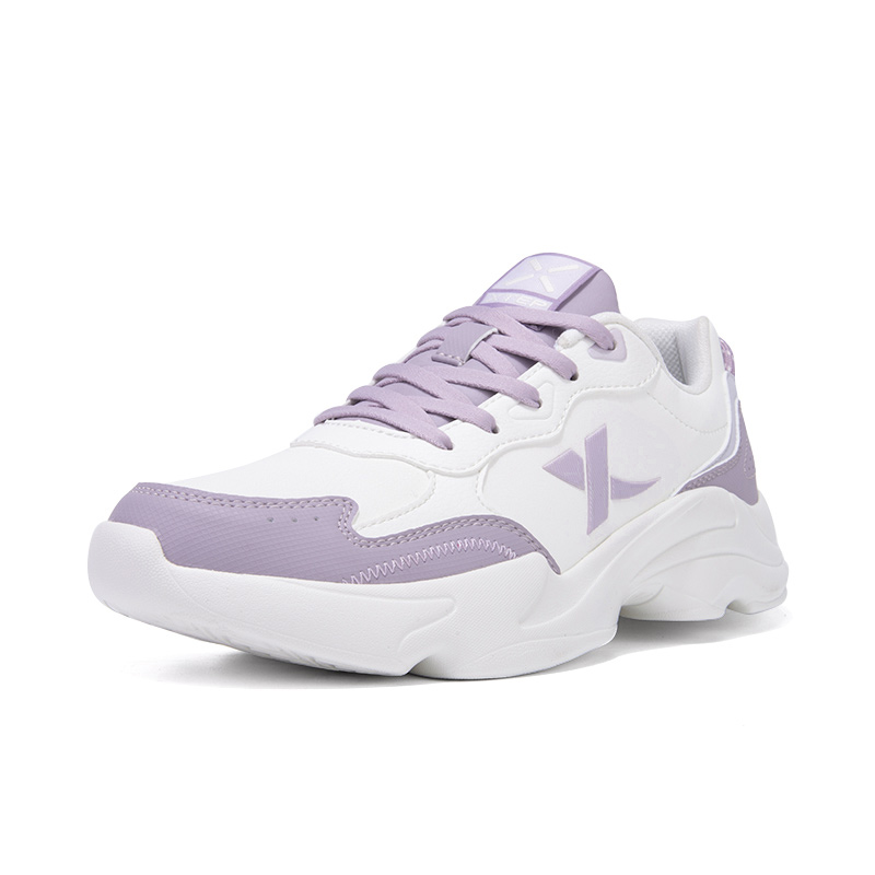 XTEP Cushioning Waterproof Low top Casual Running Shoes Women’s White Purple