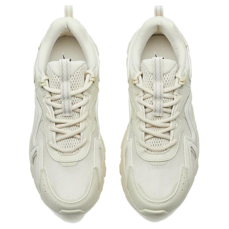 XTEP Comfortable And Trendy Lightweight Height Increasing Low top Outdoor Shoes Women’s Tea White