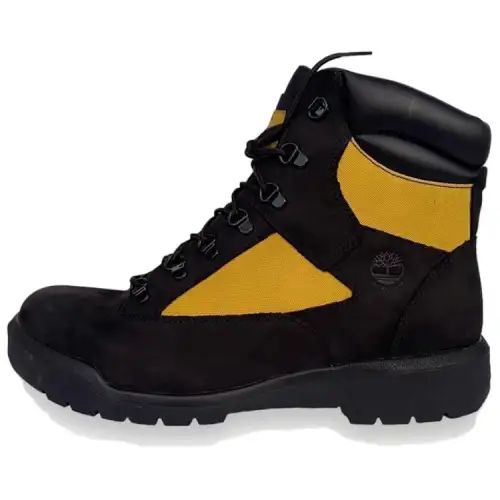 Timberland Field Boots Waterproof And Wear resistant Short Outdoor Boots Men's Black Yellow