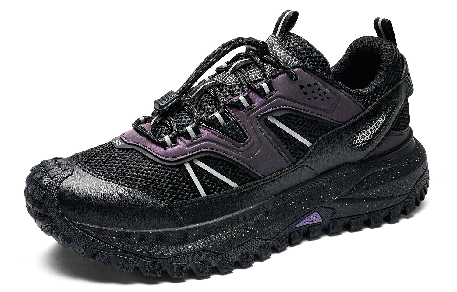 Kappa Slip Resistant Abrasion Resistant Low top Running Shoes Unisex Black