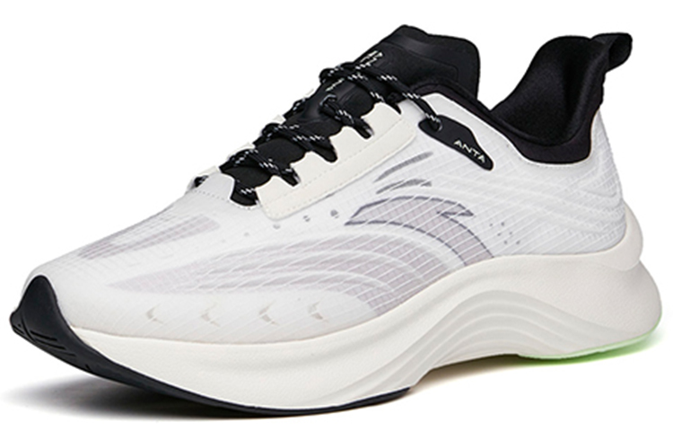Anta Edge Fabric Cushioning Slip Resistant Abrasion Resistant Coverage Low top Running Shoes Men’s White Gray Black
