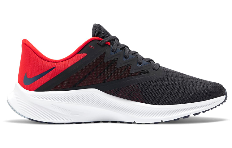 Мужские кроссовки Nike Quest 3 (черно-красные) — фото 2