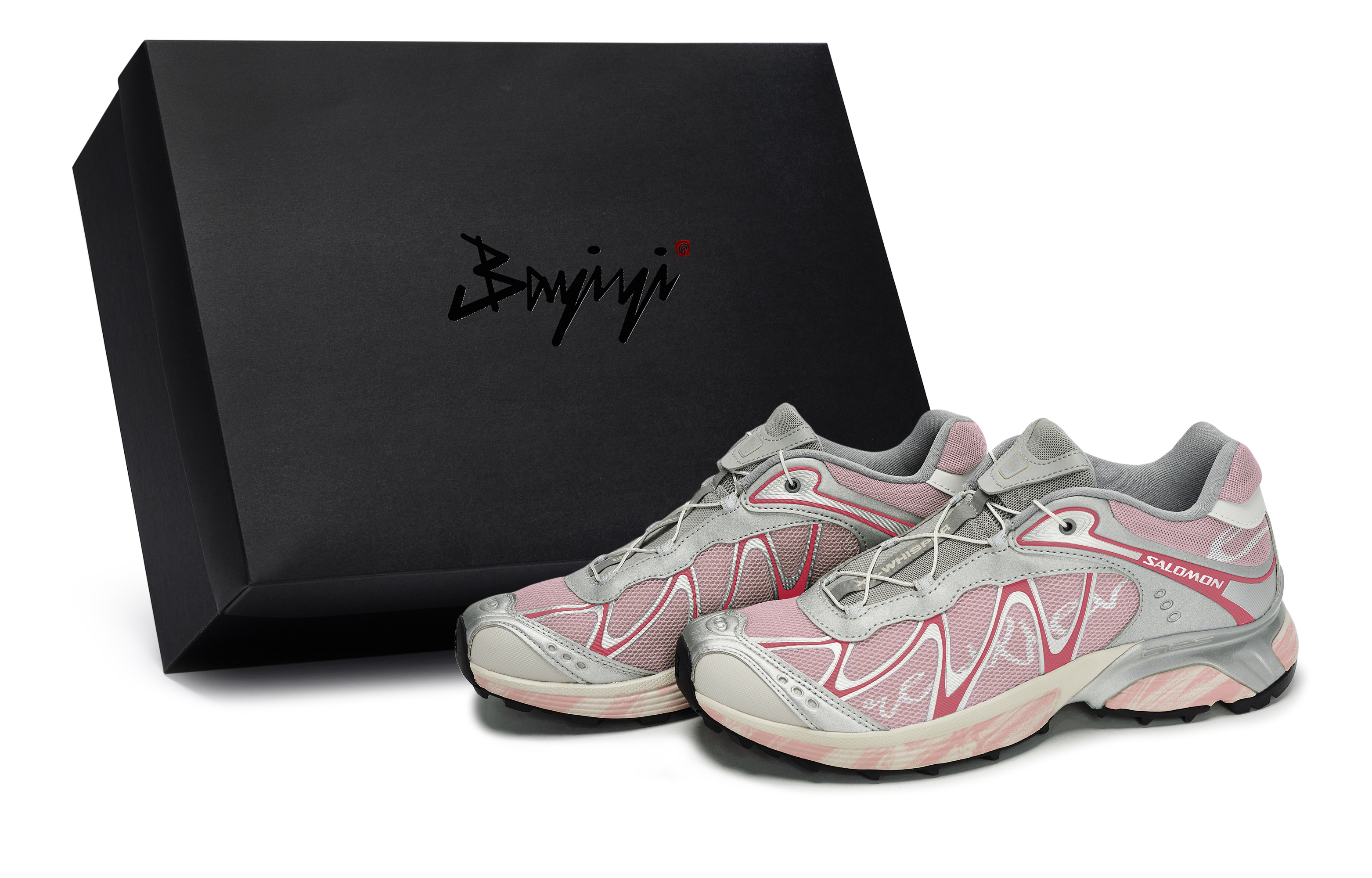 SALOMON XT WHISPER Abrasion Resistant Abrasion Resistant Low top Running Shoes Unisex Pink Silver