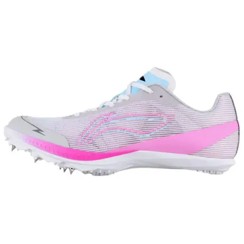 Li Ning Slip Resistant, Breathable, Lightweight Low top Carbon Plate Training Running Shoes Unisex Gray Purple