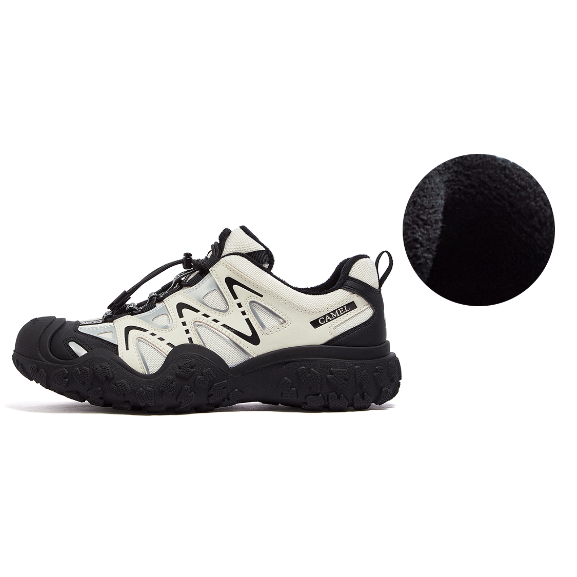 CAMEL Slip Resistant Abrasion Resistant Low top Outdoor Shoes Women’s Beige Silver Black