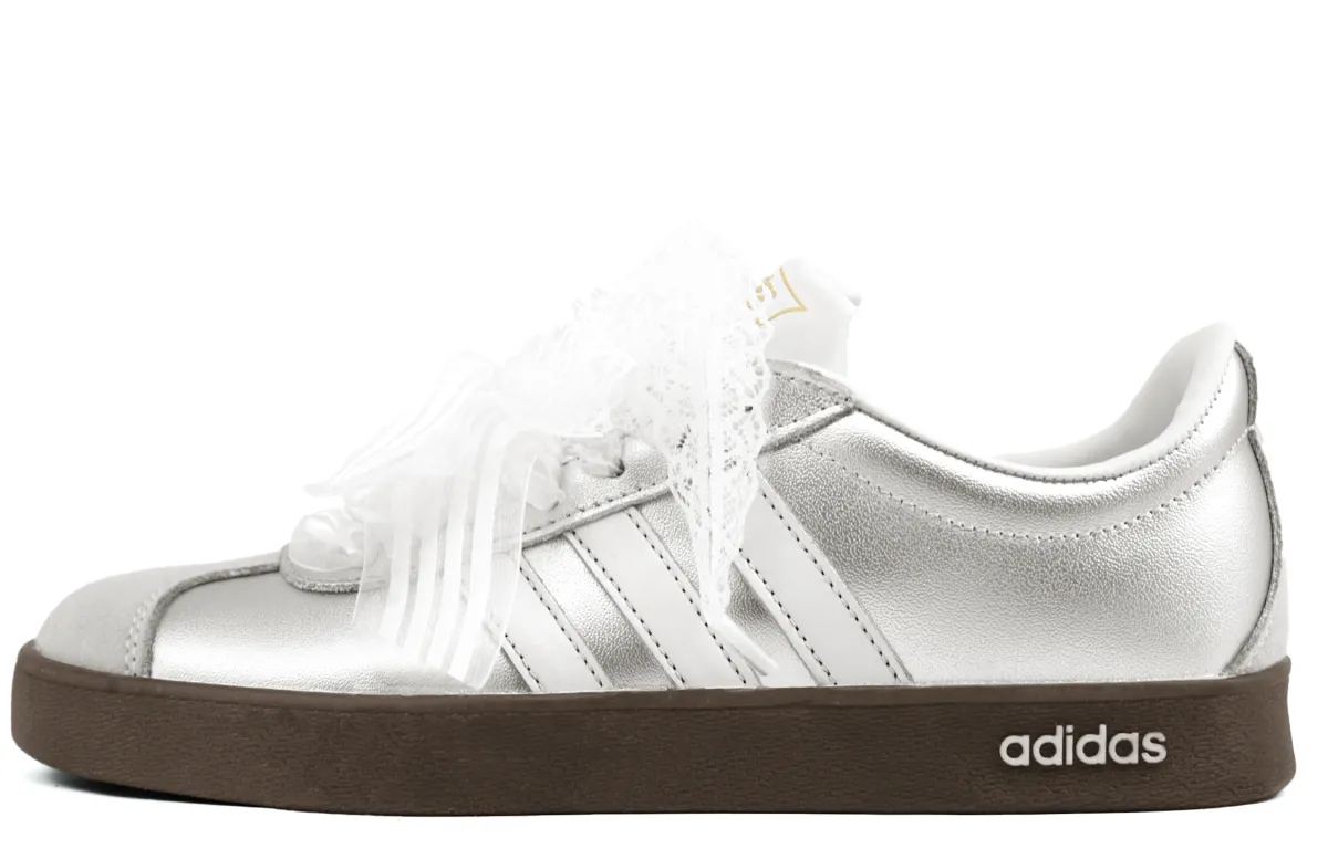 Adidas VL COURT 2.0 Low top Skateboard Shoes Women's Silver White