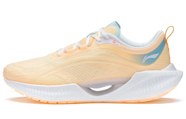 Li Ning Super Light 19 Breathable And Lightweight Low top Running Shoes Women's Fluorescent Milk Yellow