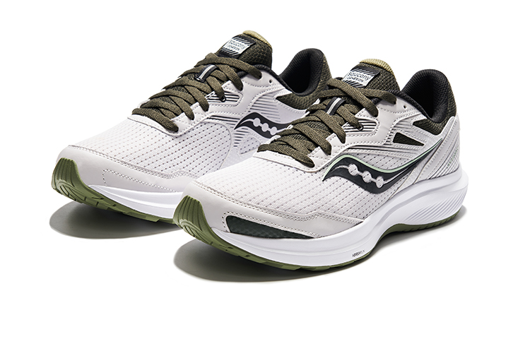 Saucony Cohesion 16 Comfortable Cushioning Low top Casual Running Shoes Men’s Light Gray Black