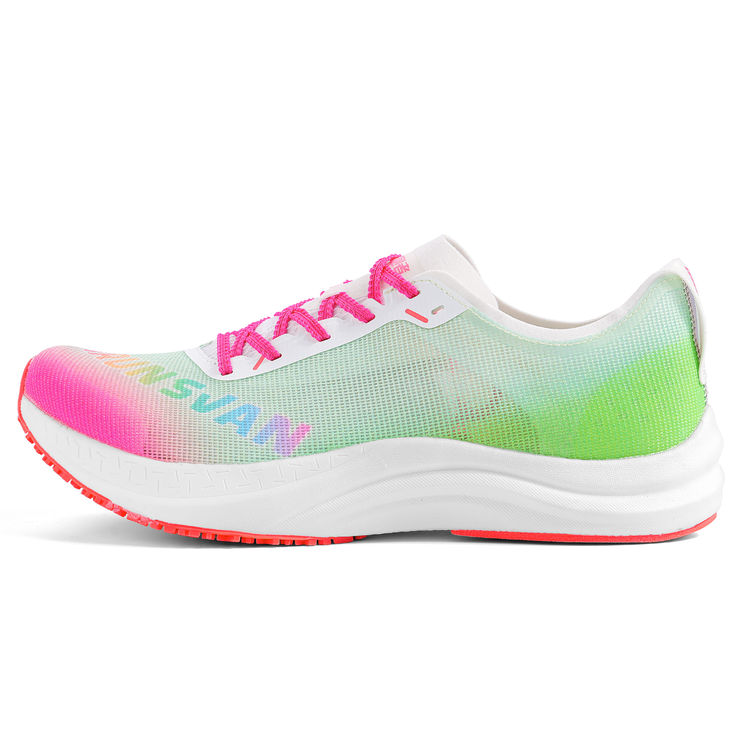 IRUNSVAN Fall Running Shoes Unisex Mismatched Color Cantaloupe