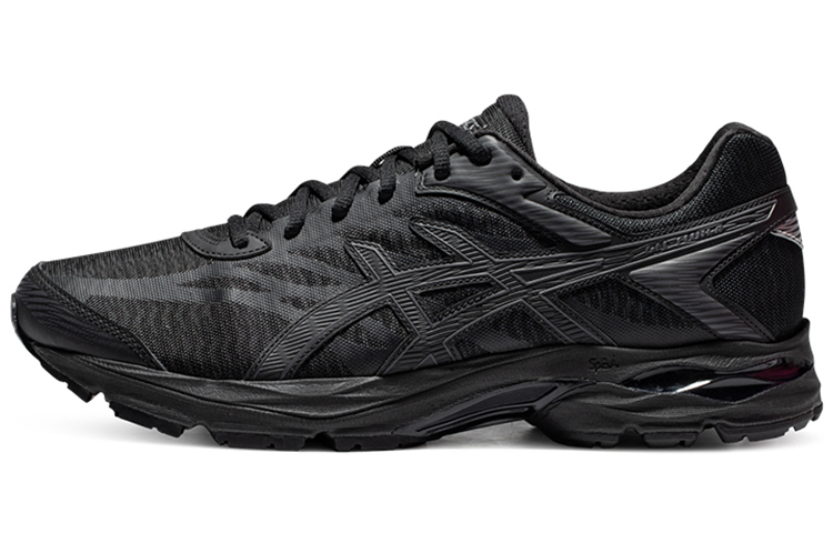 ASICS Physical examination comfortable sports shoes, fabric, synthetic leather, shock-absorbing, wear-resistant and breathable, low-top, casual long-distance running, sprinting, urban commuting running shoes, men's black