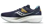 Saucony Triumph 20 Marathon Cushioning, Wear Resistant Low top Running Shoes Men's Blue