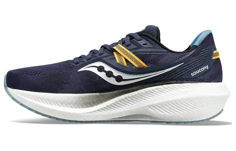 Saucony Triumph 20 Marathon Cushioning, Wear Resistant Low top Running Shoes Men's Blue