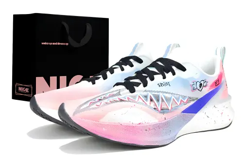 Li Ning Red Hare 8PRO Cushioning Slip Resistant Abrasion Resistant Low top Casual Running Shoes Men's White Blue Pink