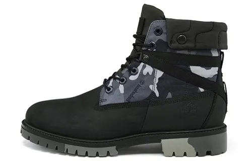 Timberland Heritage EK+ 6 Inch Waterproof Wide Fit Boot 'Black Camouflage'