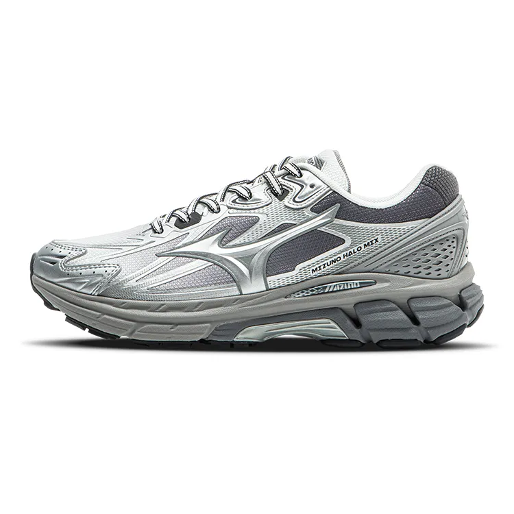 Mizuno Halo Mi Cushioning Slip Resistant Low top Running Shoes Unisex White Gray