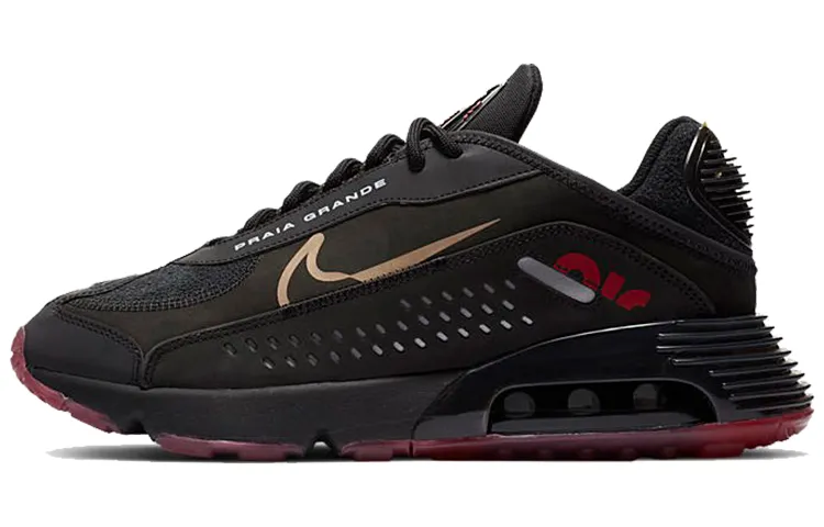 Neymar x Nike Air Max 2090 Abrasion Resistant Abrasion Resistant Low top Casual Running Shoes Unisex Black Gold