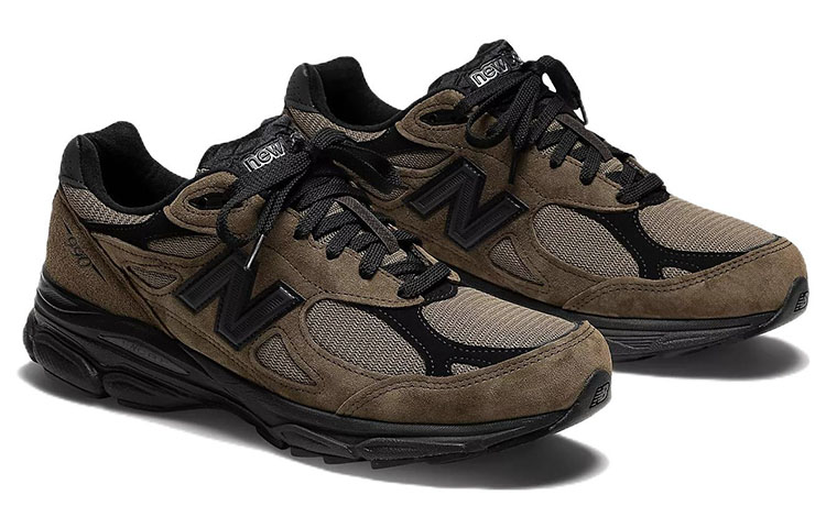 Кроссовки JJJJound JJJJound x New Balance NB 990 V3 (коричневый) — фото 3