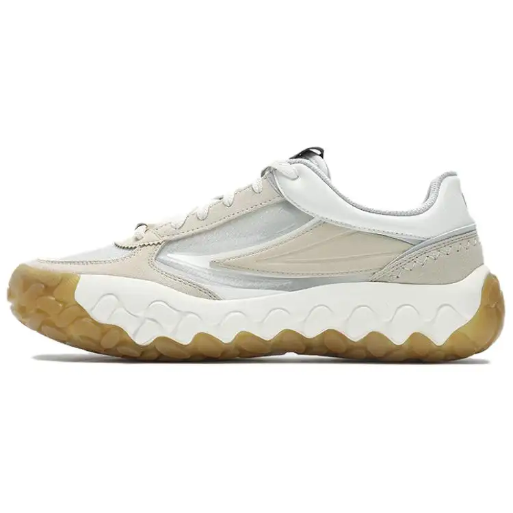 FILA Gara Synthetic Leather Low top Casual Running Shoes Men's White Yellow