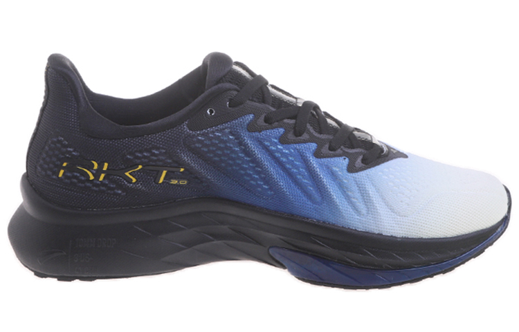 Anta Comfortable Cushioning Slip Resistant Abrasion Resistant Low top Running Shoes Men’s Black Blue White