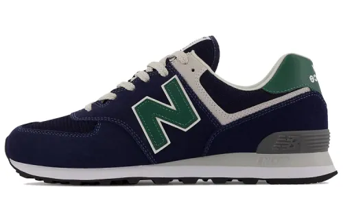 New Balance NB 574 v2 retro comfortable fabric leather low-top running shoes men's blue